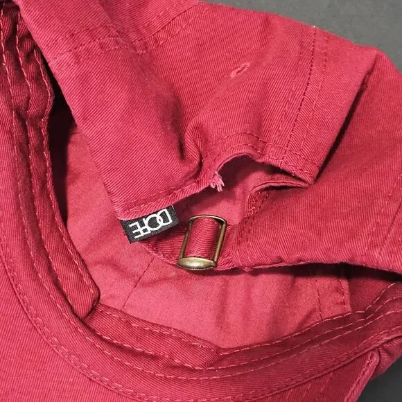 Official DOPE Brand Script Logo Strapback Hat Baseball Cap Red - Picture 7 of 7